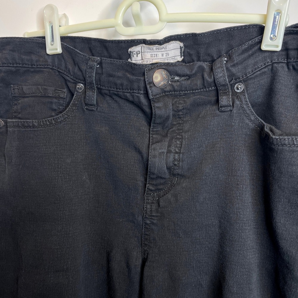 Free People Black Denim Skinny‎ Jeans Stretchy - Picture 3 of 4